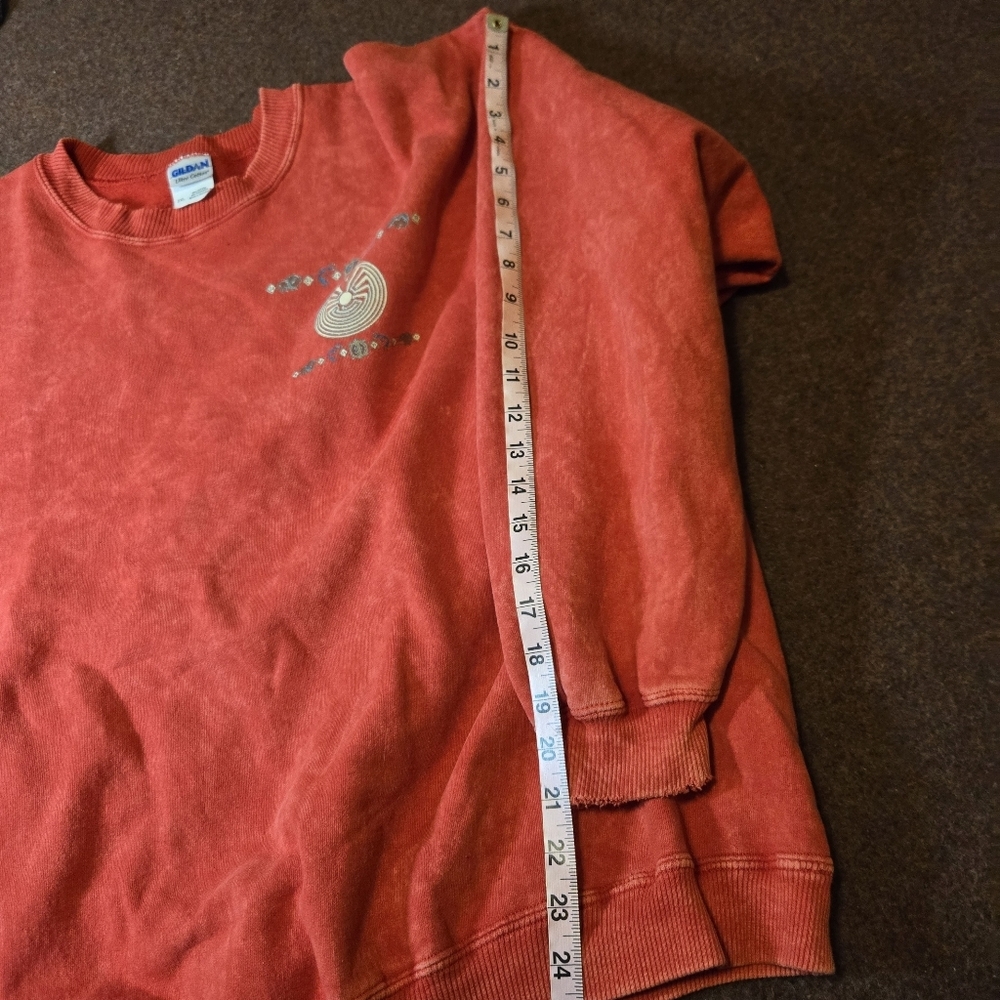 Vintage 1990s Men's Stone Aged Rockwear Crewneck Sweatshirt Distressed Size 2XL - Picture 10 of 13